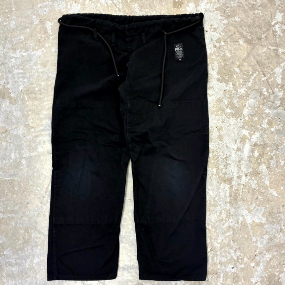 Fuji JJ GI Pants Mens A4 Black Drawstring MMA Jiu Jitsu Martial Arts Training